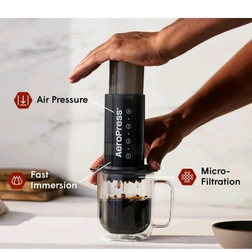 AeroPress Coffee Press, French Press, Pour-Over/Espresso + 350Ex Filters-No Box
